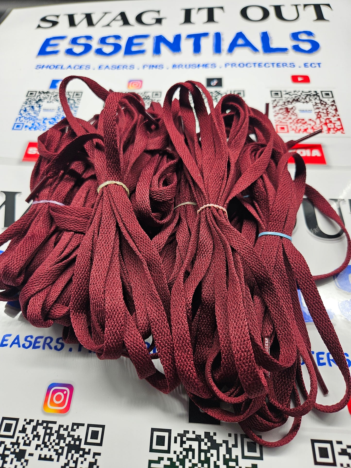 Burgundy shoelaces